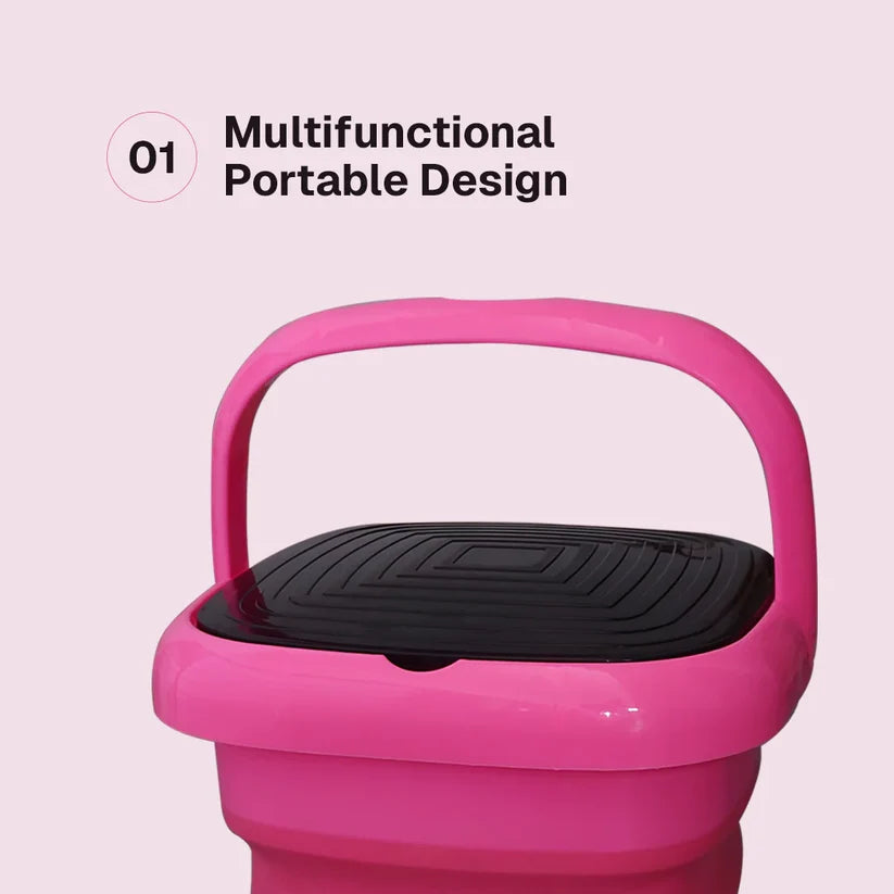 Portable Folding Washing Machine with Dryer for Travel, Hostels, & Apartments