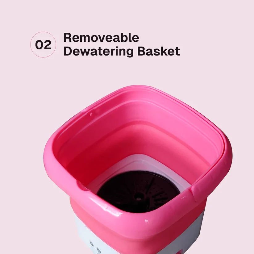 Portable Folding Washing Machine with Dryer for Travel, Hostels, & Apartments