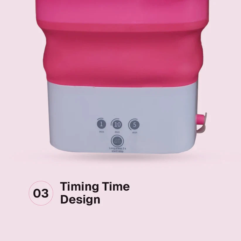 Portable Folding Washing Machine with Dryer for Travel, Hostels, & Apartments